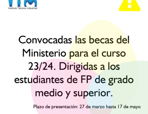 Becas del Ministerio de Educación y Formación Profesional para el curso 2023/2024